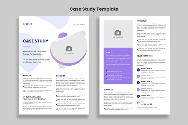 Fallstudie Flyer Vorlage Mit Minimalem Design Double Side Flyer Broschüre Vektorgrafiken