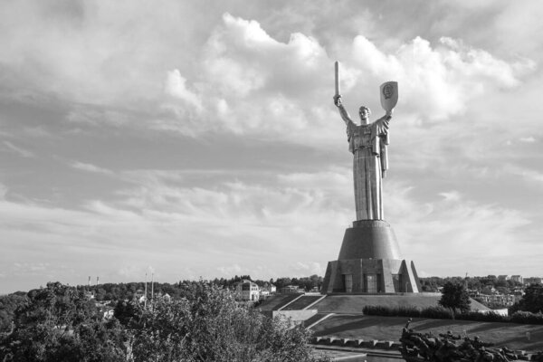 Famous Motherland monument in Kyiv, Ukraine