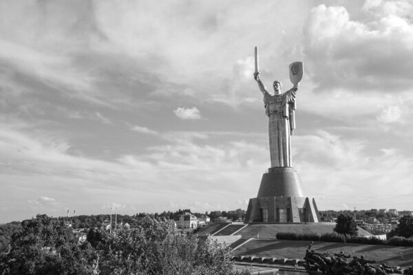 Famous Motherland monument in Kyiv, Ukraine