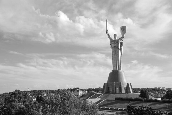 Famous Motherland monument in Kyiv, Ukraine