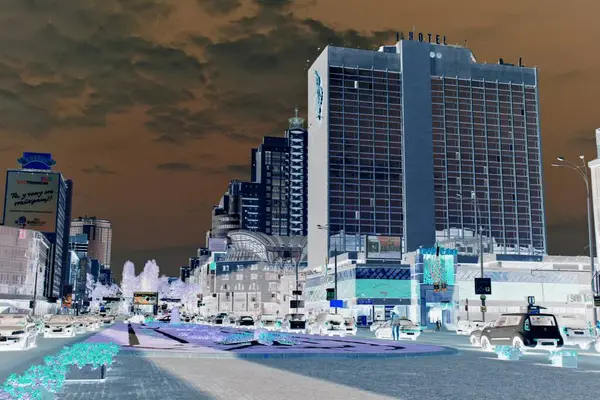  Kiev 'in sokaklarının, binalarının ve mimarisinin olumsuz imajı