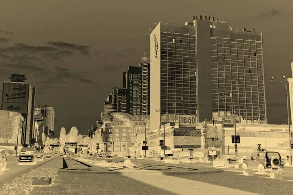  Kiev 'in sokaklarının, binalarının ve mimarisinin olumsuz imajı