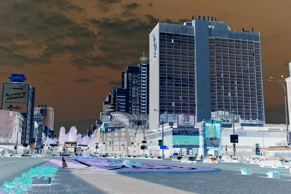  Kiev 'in sokaklarının, binalarının ve mimarisinin olumsuz imajı