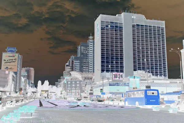  Kiev 'in sokaklarının, binalarının ve mimarisinin olumsuz imajı