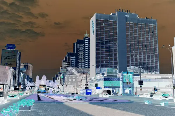  Kiev 'in sokaklarının, binalarının ve mimarisinin olumsuz imajı