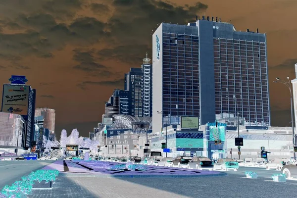  Kiev 'in sokaklarının, binalarının ve mimarisinin olumsuz imajı