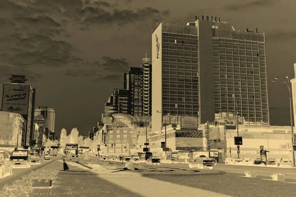 Негативний Вплив Міських Вулиць Будівель Архітектури Києва — стокове фото