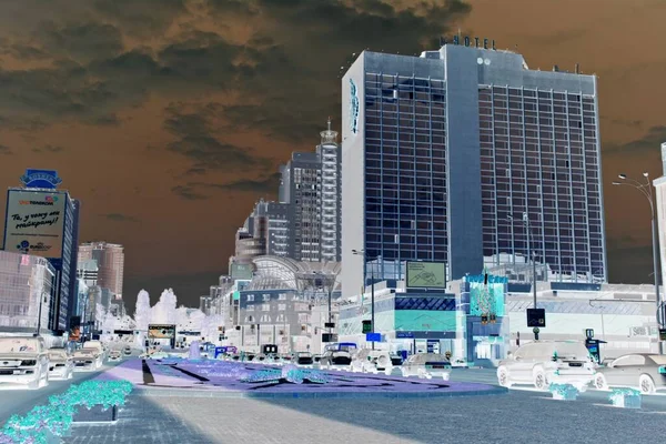  Kiev 'in sokaklarının, binalarının ve mimarisinin olumsuz imajı