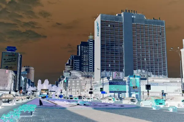  Kiev 'in sokaklarının, binalarının ve mimarisinin olumsuz imajı