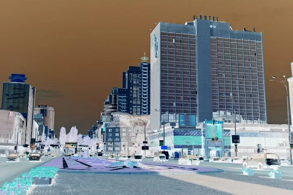  Kiev 'in sokaklarının, binalarının ve mimarisinin olumsuz imajı