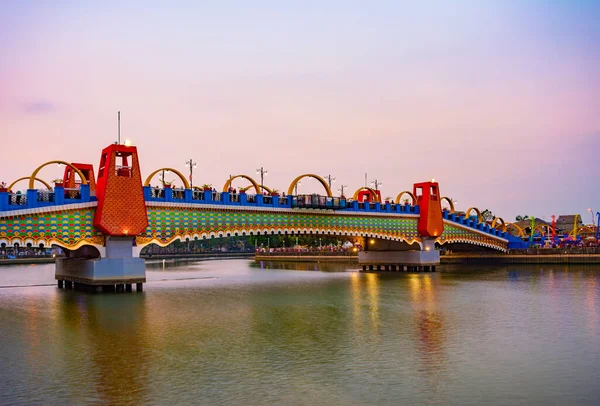 Foto Van Brendeng Bridge Jembatan Brendeng Cisadane River Tangerang Banten — Stockfoto