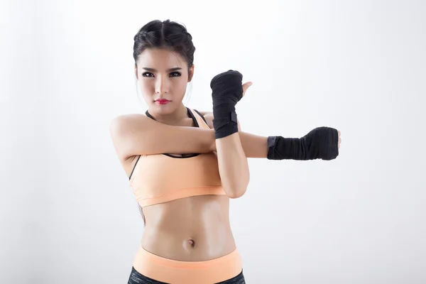 Hermosa mujer de boxeo —  Fotos de Stock