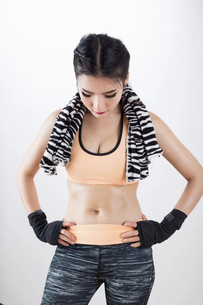 아름 다운 아시아 복싱 여자 — 스톡 사진