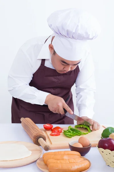 Kochkonzept für Männerkoch — Stockfoto