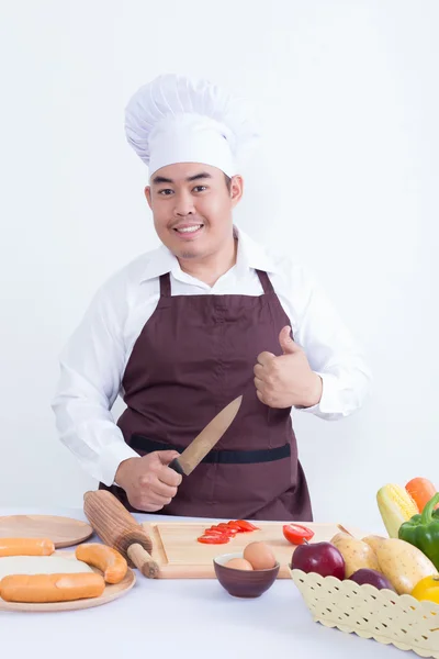 Male chef cooking concept Royalty Free Stock Photos