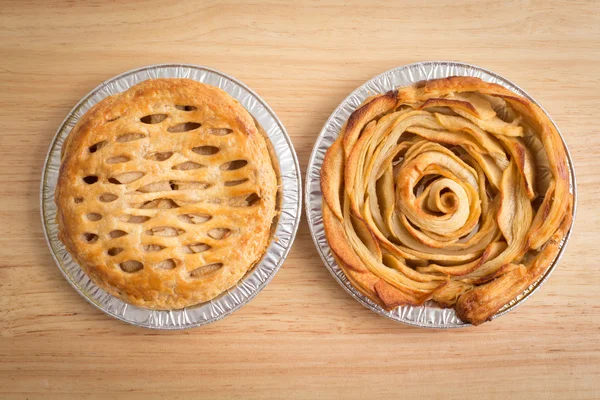 Almás pite és a Apple Rose pie — Stock Fotó