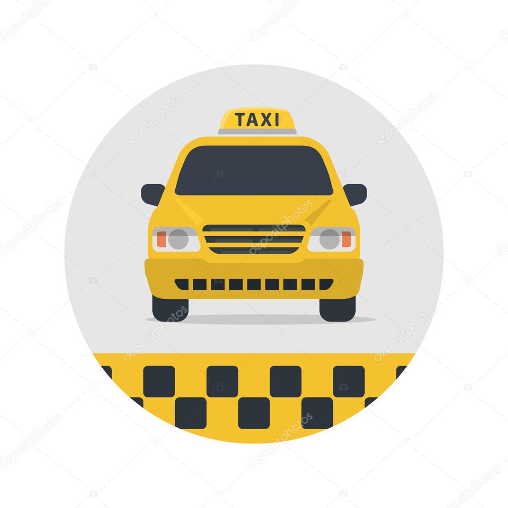 Taxi sign vector illustration.