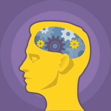 Düşünme baş illüstrasyon