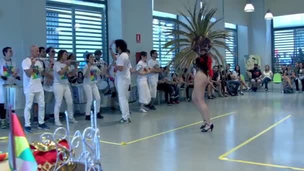 Mooie Danswedstrijd Carnaval Braziliaans — Stockvideo