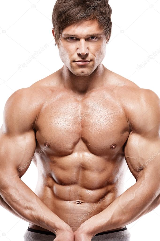 Strong Athletic Man showing muscular body Stock Photo by ©_italo_ 103263194