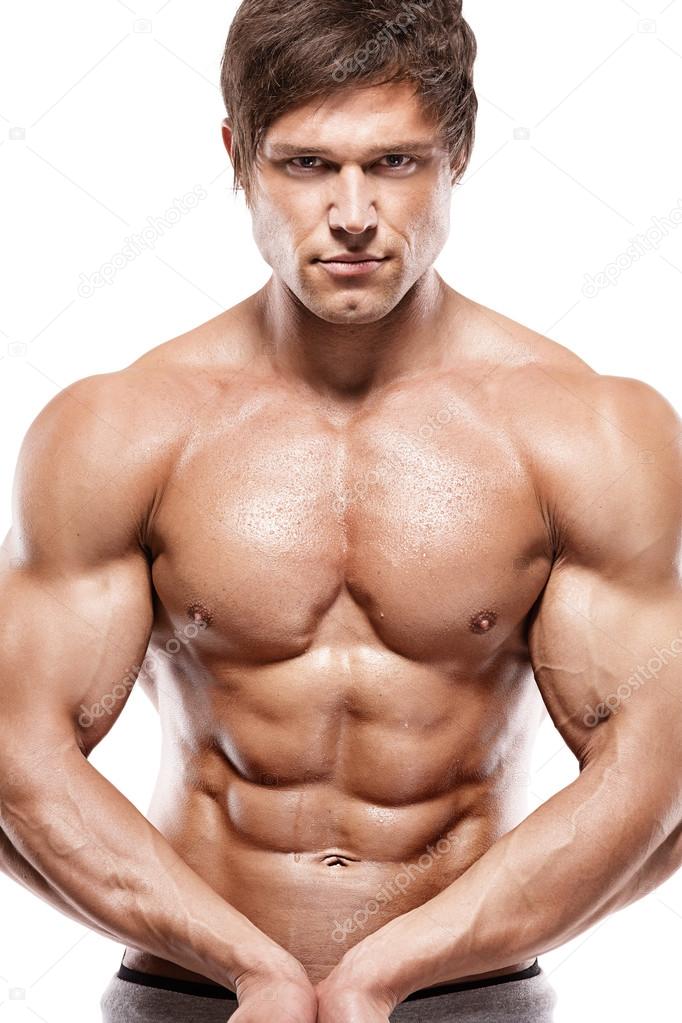 Strong Athletic Man  showing muscular body