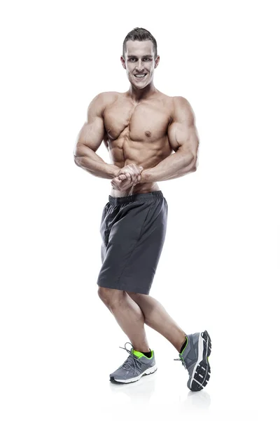 Starker athletischer Mann Fitness Modell Oberkörper — Stockfoto