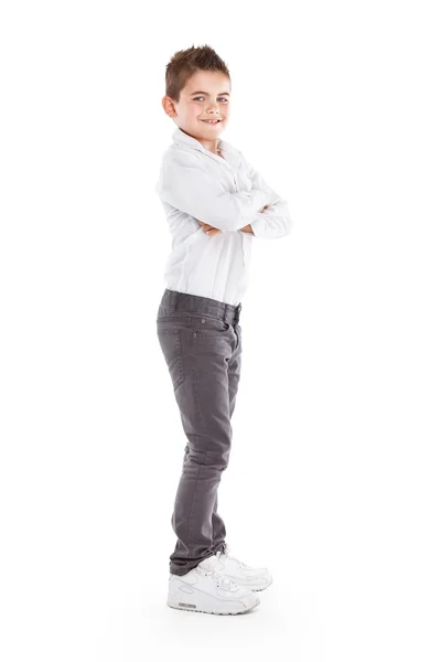 Standing young cool boy — Stock Photo, Image