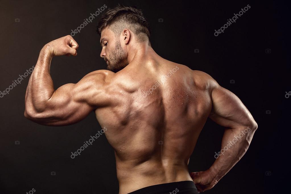 male fitness model back