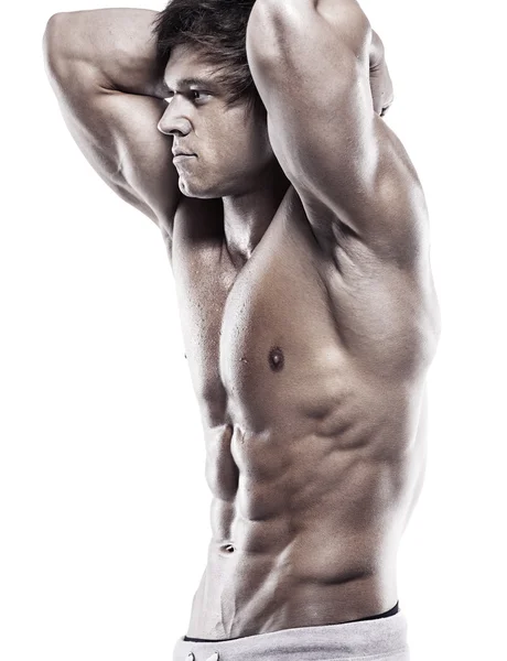 Strong Athletic Man  showing muscular body — Stock Photo, Image