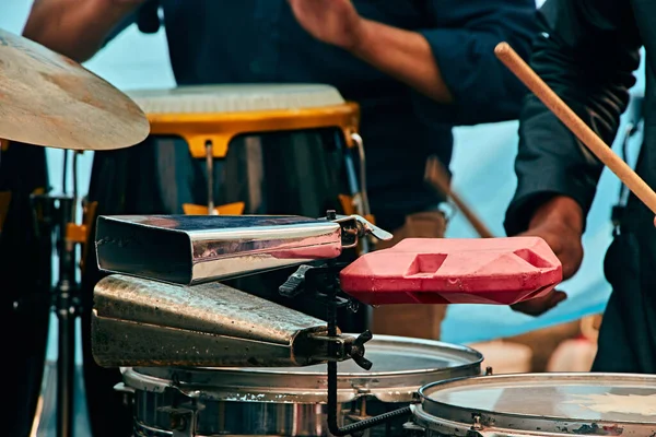 stock image hands and the percussion section at a symphonic concert