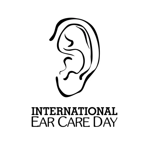 Dia internacional do cuidado do ouvido — Vetor de Stock