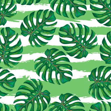 Yeşil sorunsuz vektör desen bırakır