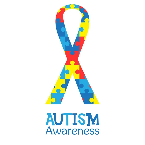 세계적 인 자폐증 인식의 날 — 스톡 벡터