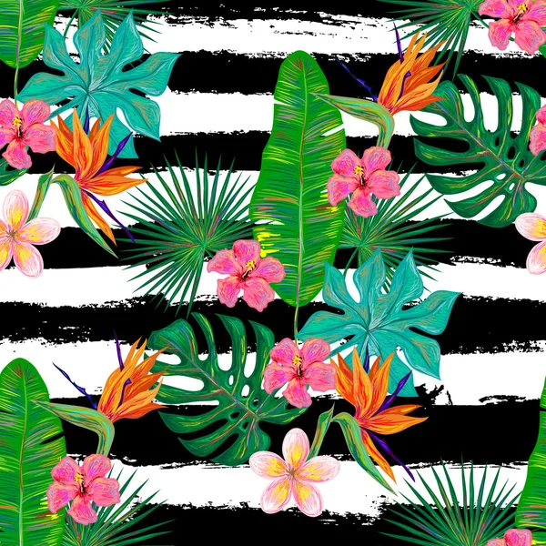 Motif tropical d'été — Image vectorielle