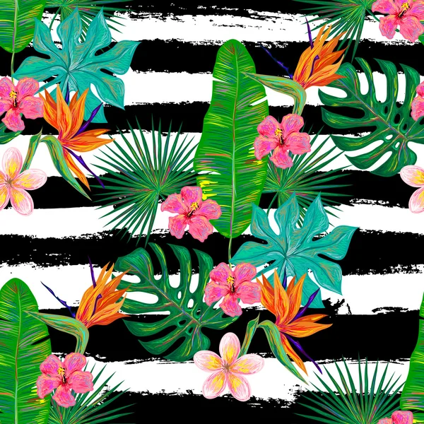 Summer tropical pattern — Stock Vector