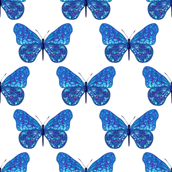 Χωρίς ραφή πρότυπο πεταλούδες — Διανυσματικό Αρχείο