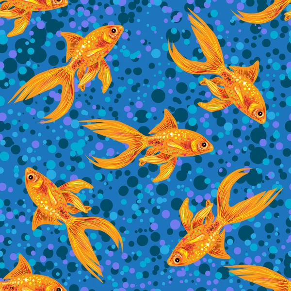 Abstracte goud vis — Stockvector