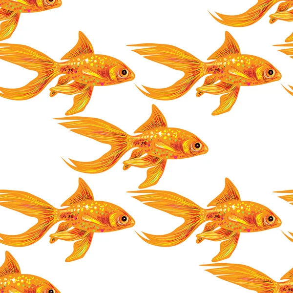 Abstracte goud vis — Stockvector