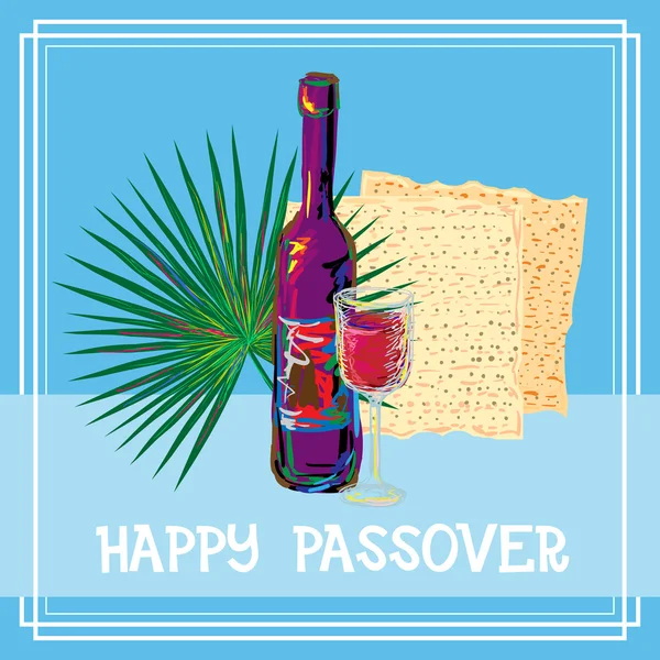 Jewish happy passover background — Stock Vector