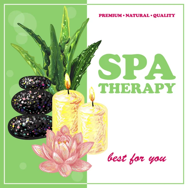 Spa therapie banner. — Stockvector