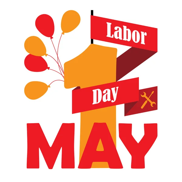 День труда 1 мая — стоковый вектор