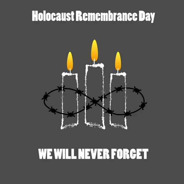 Día del recuerdo del holocausto — Archivo Imágenes Vectoriales
