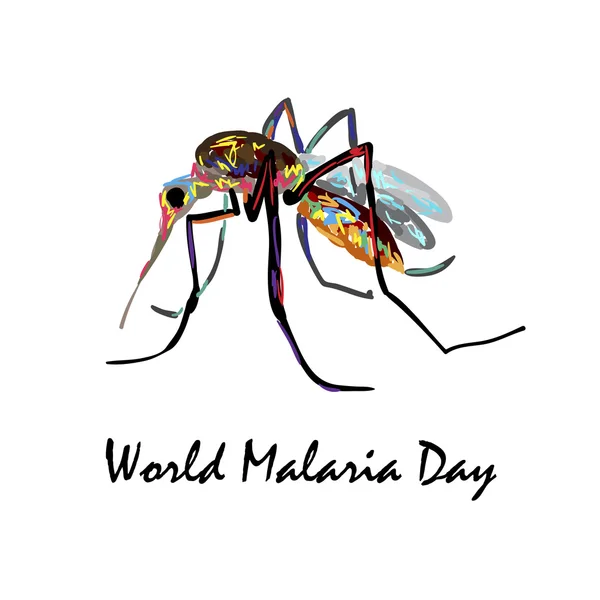 Wereld malaria dag — Stockvector
