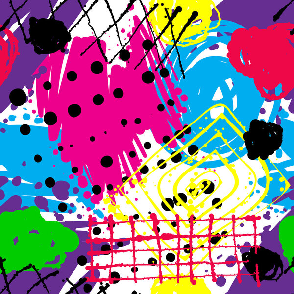 Бесшовные винтажные картины ретро 80-х или 90-х годов
