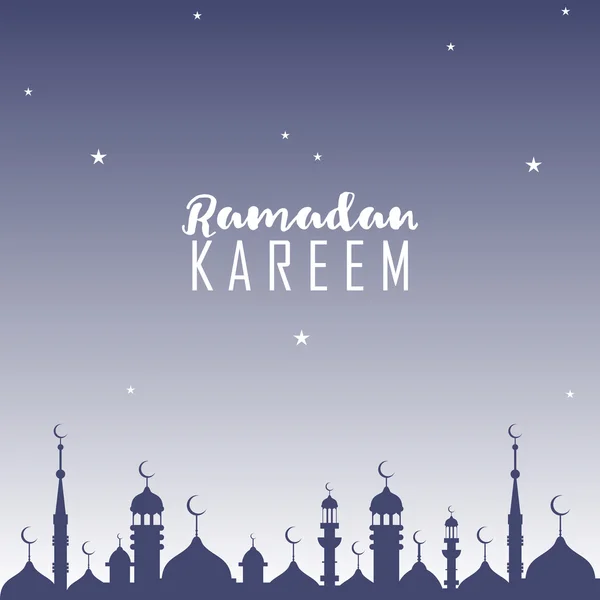 Ramadan Kareem ünnepi üdvözlőkártya — Stock Vector