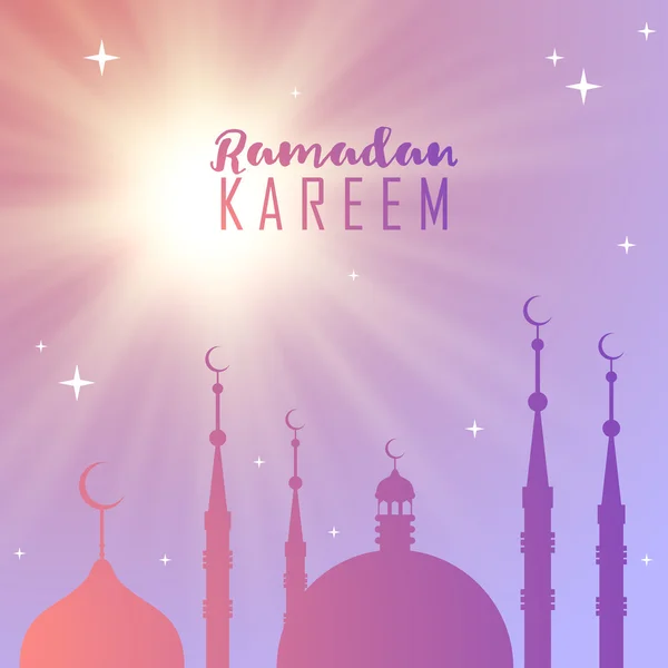 Ramadan Kareem ünnepi üdvözlőkártya — Stock Vector