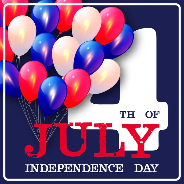 Ilustração para o Dia da Independência de 4 de Julho — Vetor de Stock