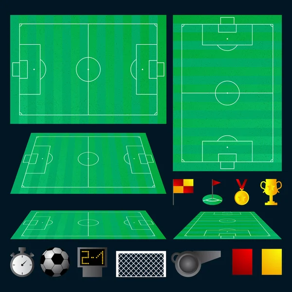 Conjunto de ícones de futebol — Vetor de Stock