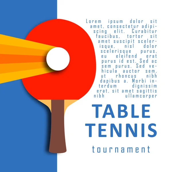 Ping pong racket en bal — Stockvector