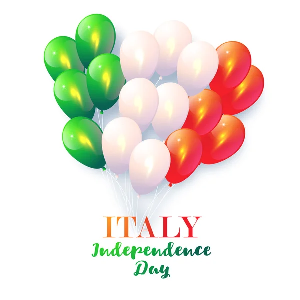 Ilustração vetor Dia da Independência da Itália feliz — Vetor de Stock